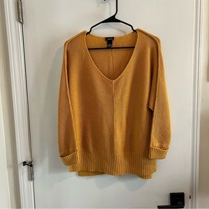 Rue 21 Mustard Yellow V Neck Sweater Size S/M